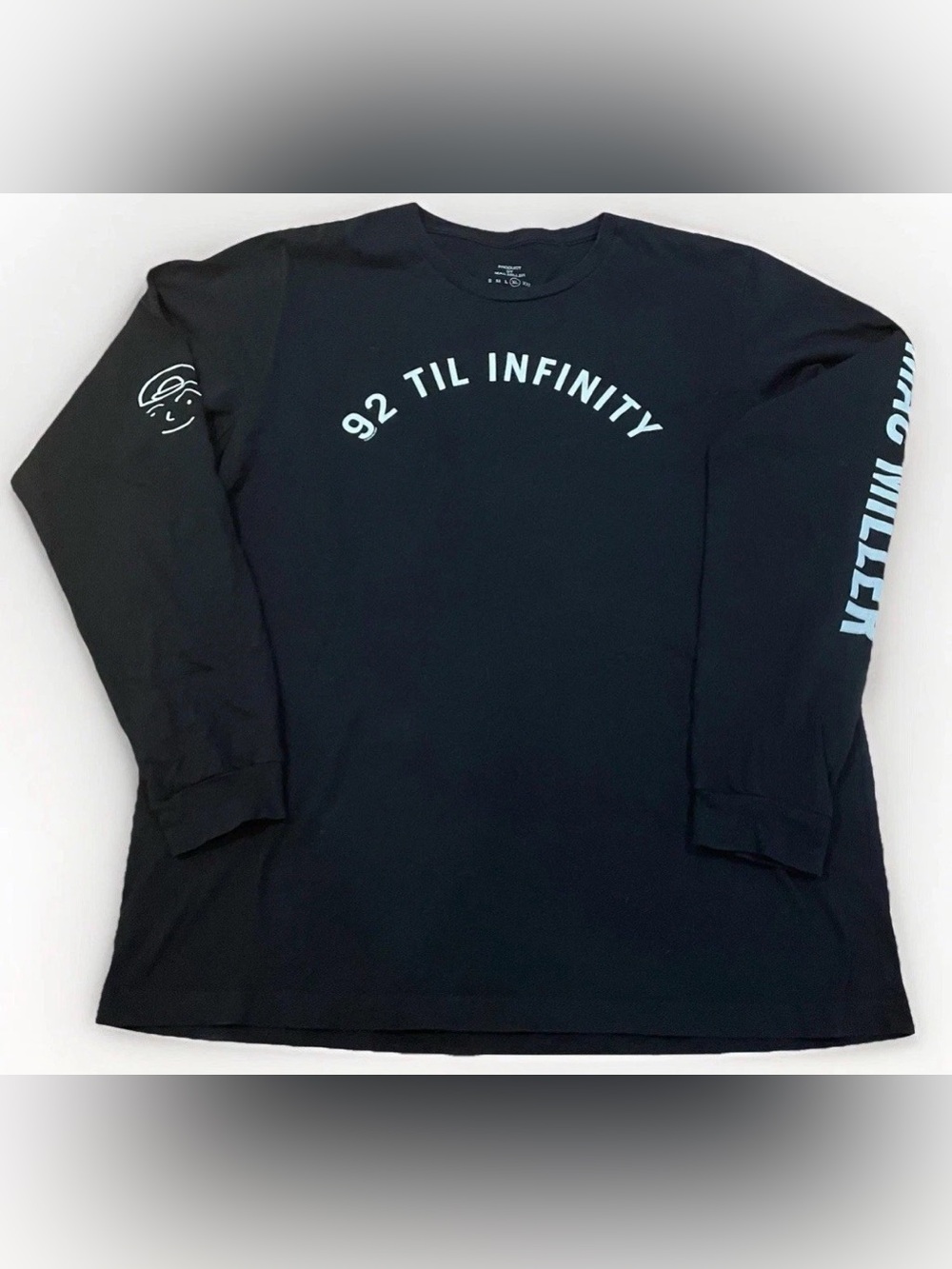 Mac Miller Long Sleeve Shirt Size XL “92 Til Infinity” Black Rap Tee Hip Hop